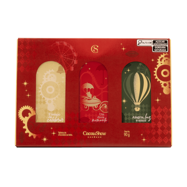 Caixa de Tabletes ao Leite de Natal 90g Caixa de Tabletes ao Leite de Natal 90g