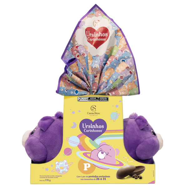 Ovo de Páscoa ao Leite Pantufa Ursinhos Carinhosos Ursinha Carinhosa P 170g