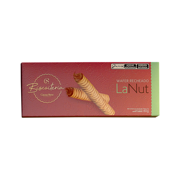 Wafer LaNut Recheio Avelã 80g