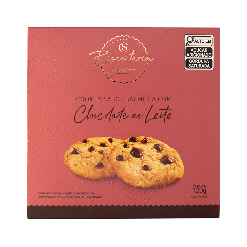 COOKIES COM GOTAS AO LEITE 120G, , large. image number 0