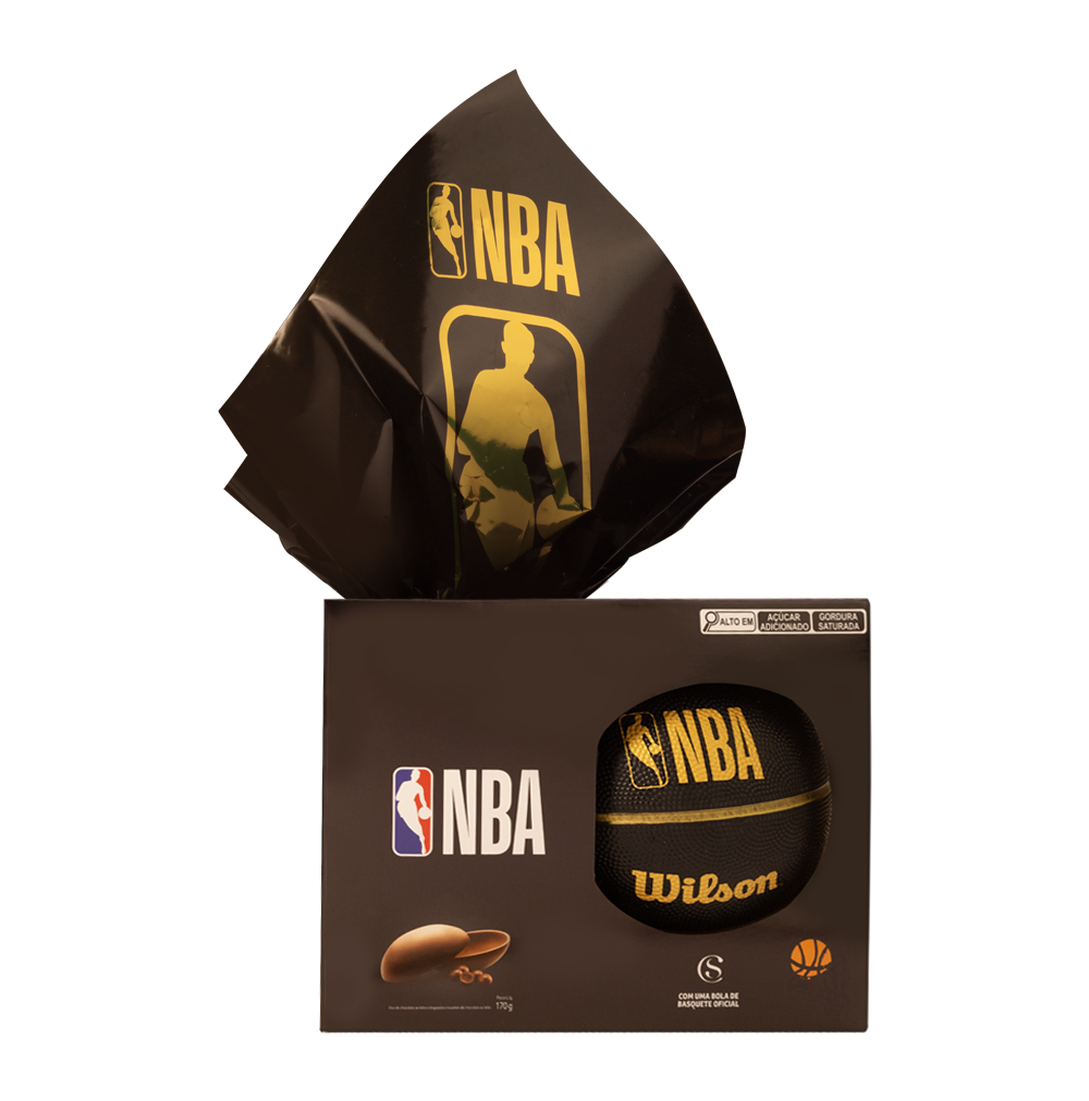 Ovo de Páscoa ao Leite Chocoesportes Bola NBA 170g, , large. image number 0