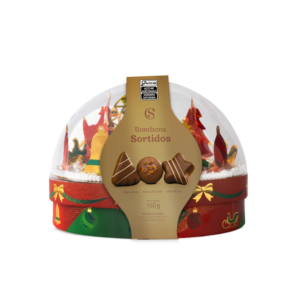 Globo de Natal com Trufas ao Leite 160g, , large. image number 0