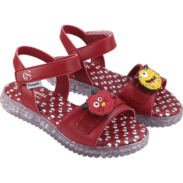 Sandália Infantil Pampili Chocomonstros Vermelha