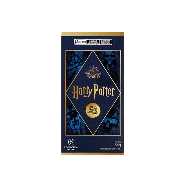 Tablete Harry Potter Vilões ao Leite e Branco 54g