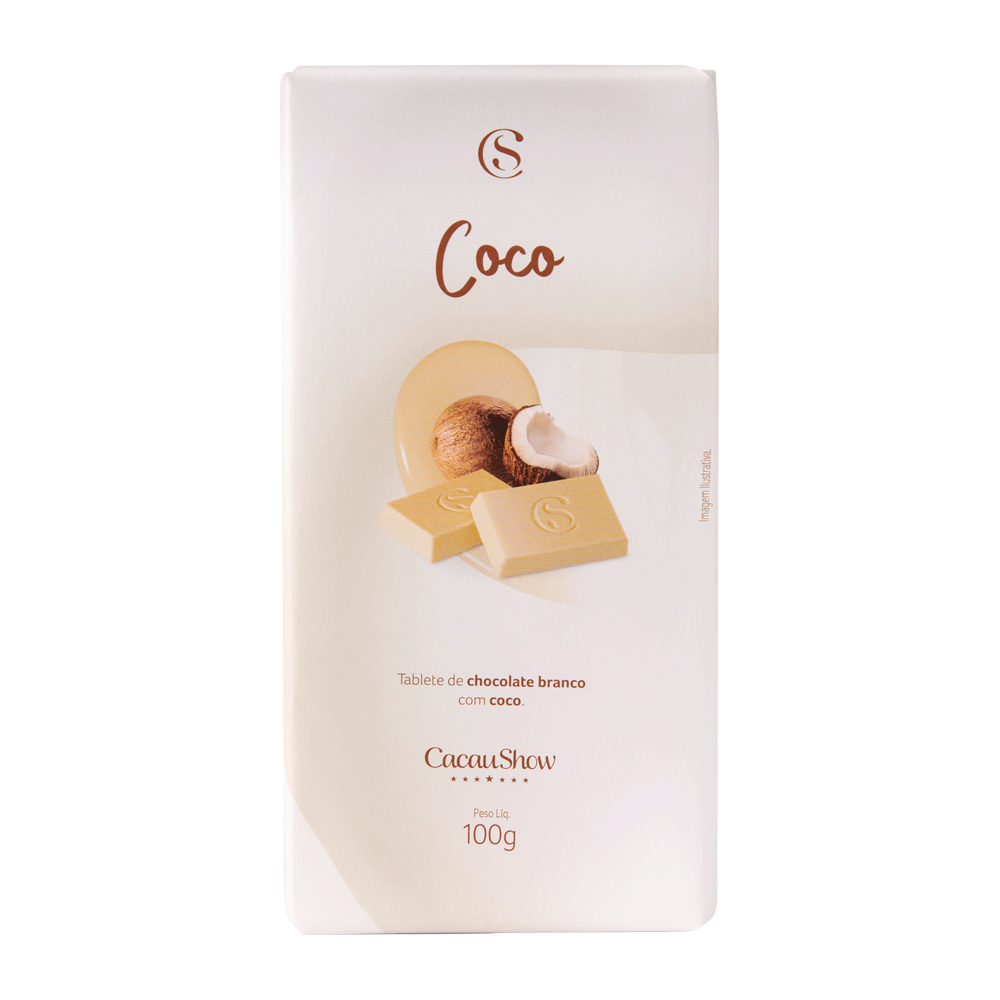 TABLETE BRANCO COM COCO 100G null image number null