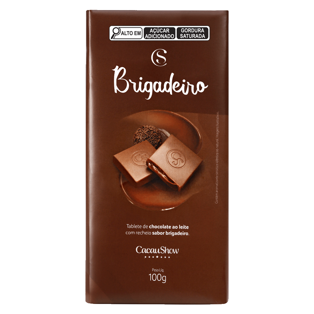 Tablete de Chocolate ao Leite Brigadeiro 100g, , large. image number 0