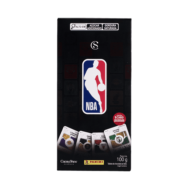 Tablete com Cards NBA ao Leite 100g