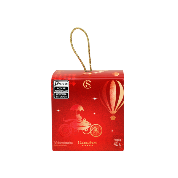 Cubo de Trufas Enfeite de Natal 40g