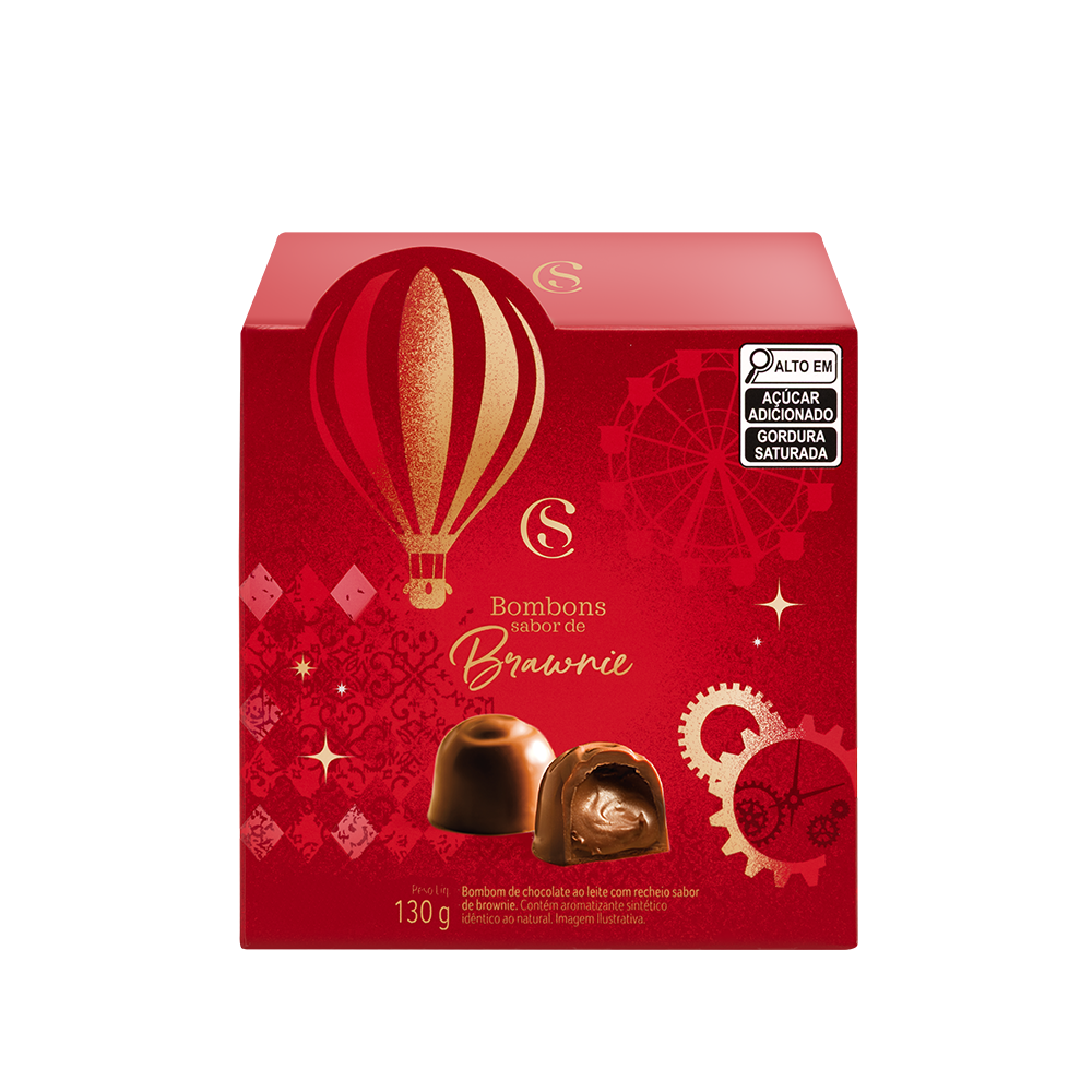 Cubo com Bombons Brownie 130g, , large. image number 0