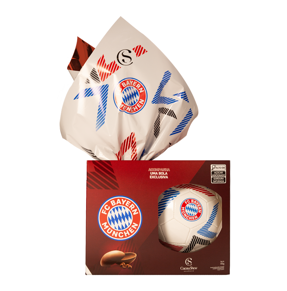 Ovo de Páscoa ao Leite Chocoesportes Bola Bayern 170g, , large. image number 0