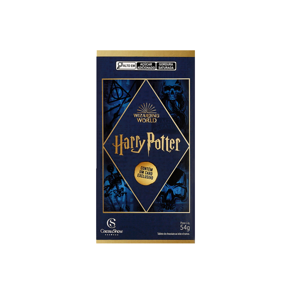 Tablete Harry Potter Vilões ao Leite e Branco 54g, , large. image number 0