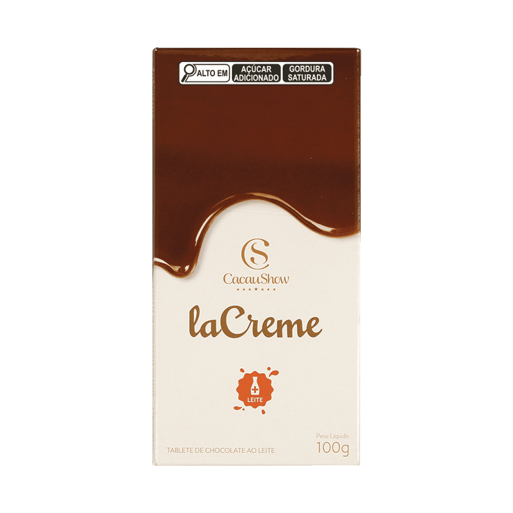 TABLETE LACREME AO LEITE 100G, , large. image number 0