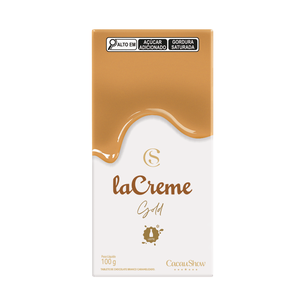 Tablete laCreme Gold de Chocolate Branco 100g, , large. image number 0