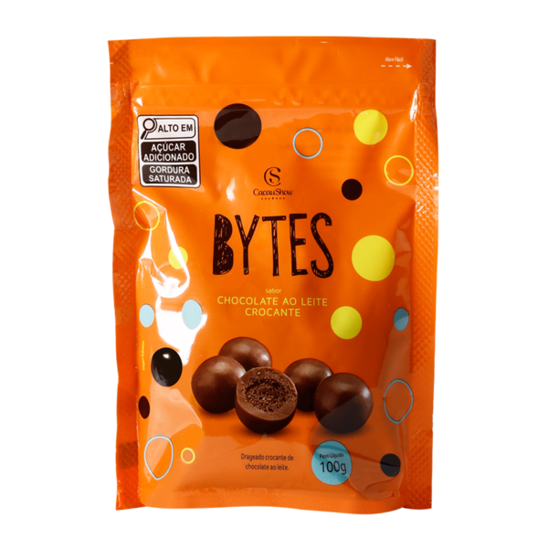 DRAGEADO BYTES CHOCOLATE AO LEITE CROCANTE 100G