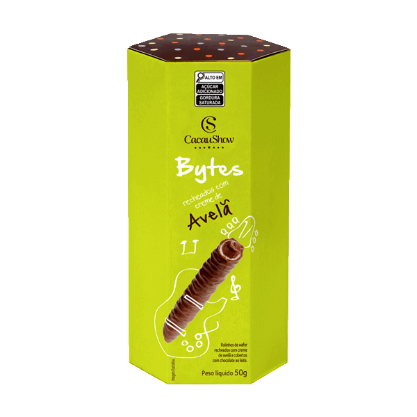 Wafer Bytes Avelã 50g