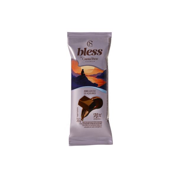 Tablete Bless Zero Adição de Açúcar de Chocolate 70% 20g