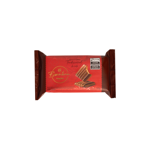 BISCOITO TRADICIONAL COBERTO AO LEITE 50G