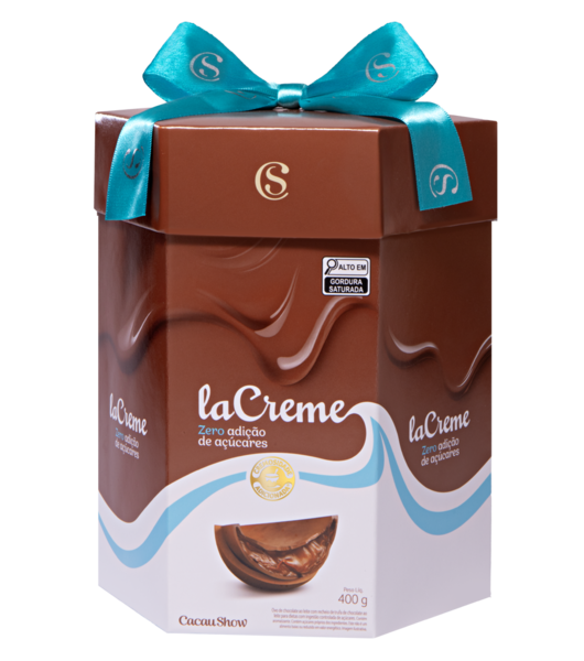 Ovo de P&aacute;scoa Recheado laCreme ao Leite Zero Adi&ccedil;&atilde;o de A&ccedil;&uacute;car 400g
