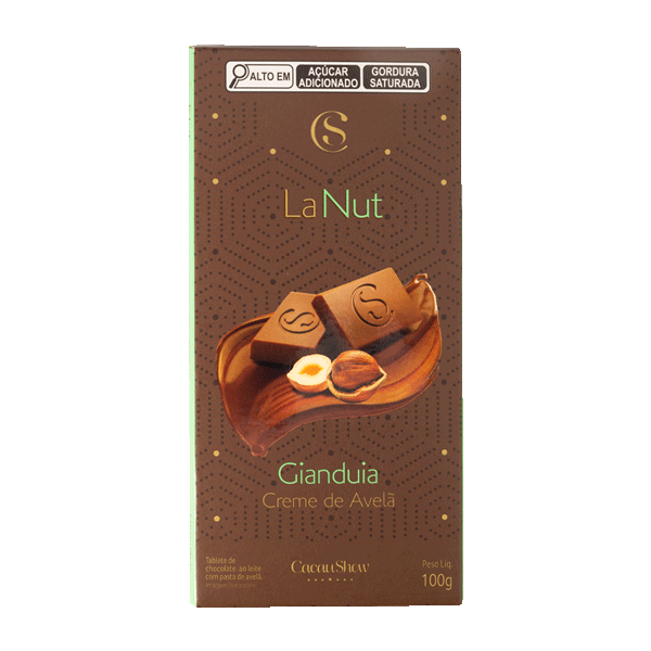Tablete LaNut de Chocolate ao Leite e Avelã 100g