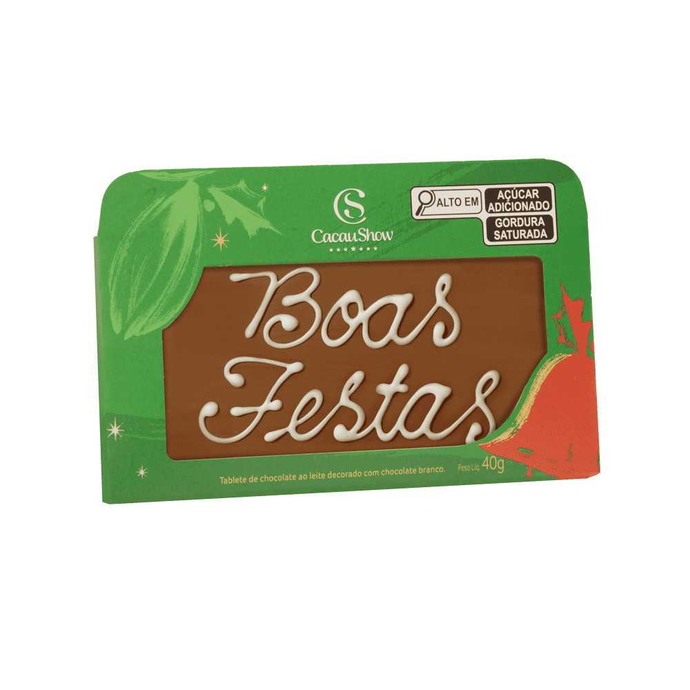 Tablete ao Leite Chocoarte Boas Festas 40g null image number null