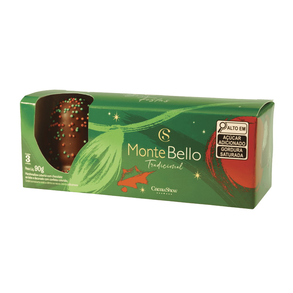 Marshmallow MonteBello de Natal Tradicional 90g, , large. image number 1