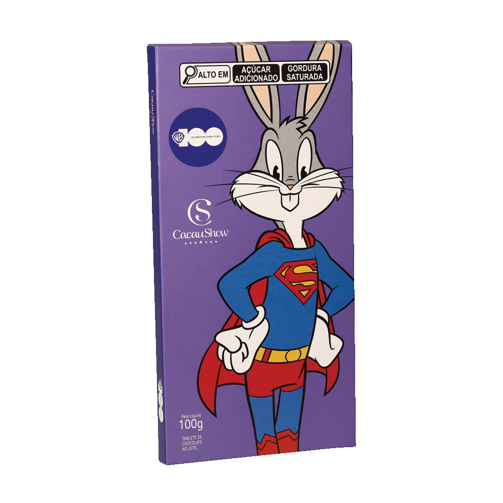 TABLETE PERNALONGA WARNER BROS 100 ANOS 100G null image number null
