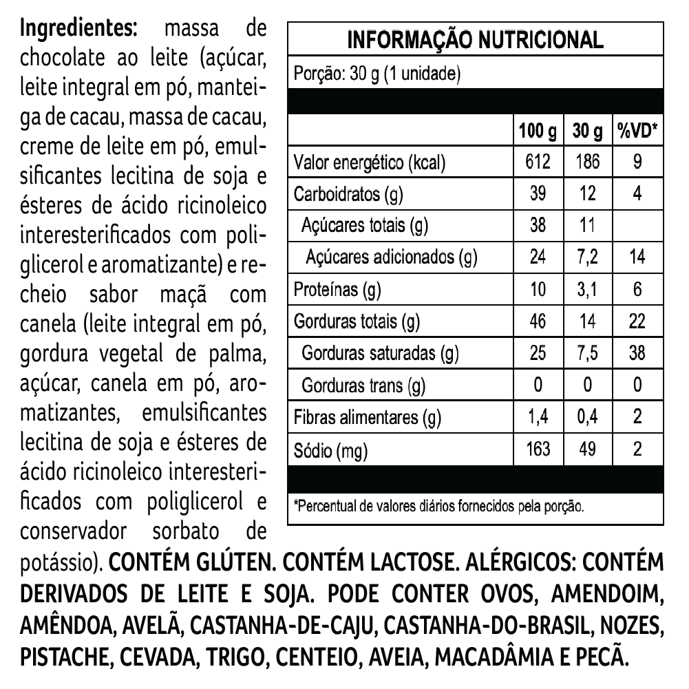 TRUFA STRUDEL DE MAÇÃ 30G, , large. image number 1