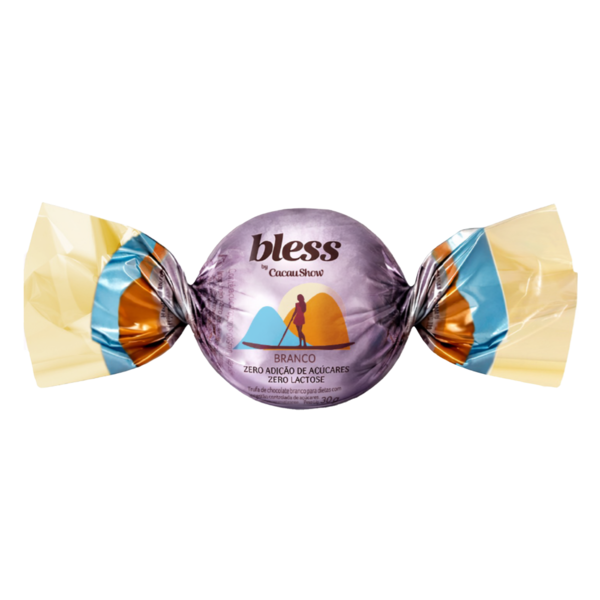 Trufa Bless Zero A&ccedil;&uacute;car e Zero Lactose de Chocolate Branco 30g