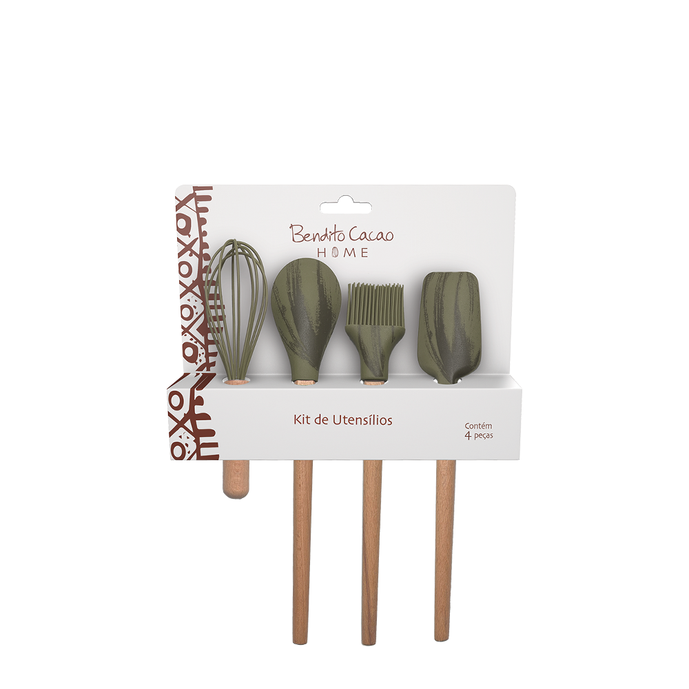 Kit Utensílios Verde Bendito Cacao, , large. image number 0