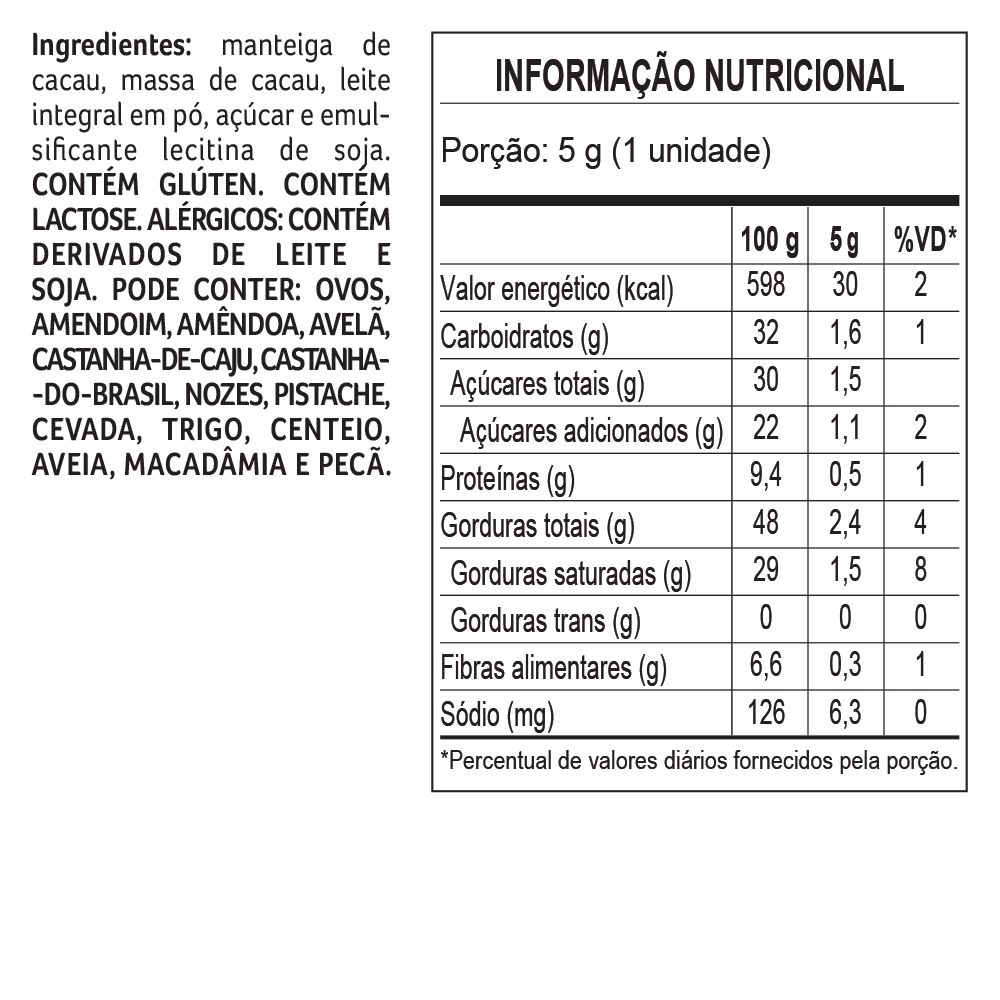 TABLETE DARK MILK 55% CACAU 5G, , large. image number 2