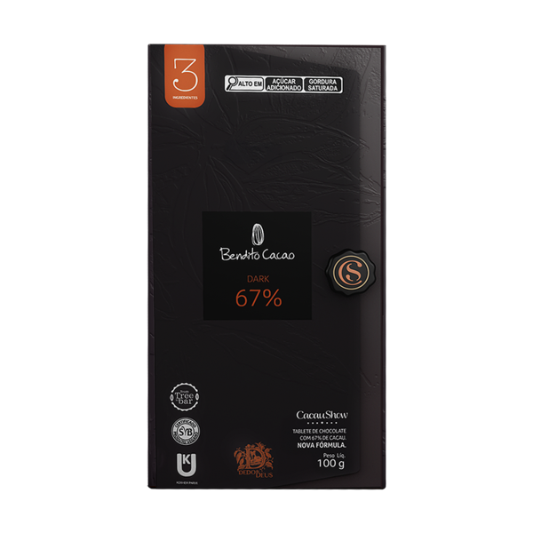 Tablete Dedo de Deus 67% Cacau 100g Tablete Dedo de Deus 67% Cacau 100g