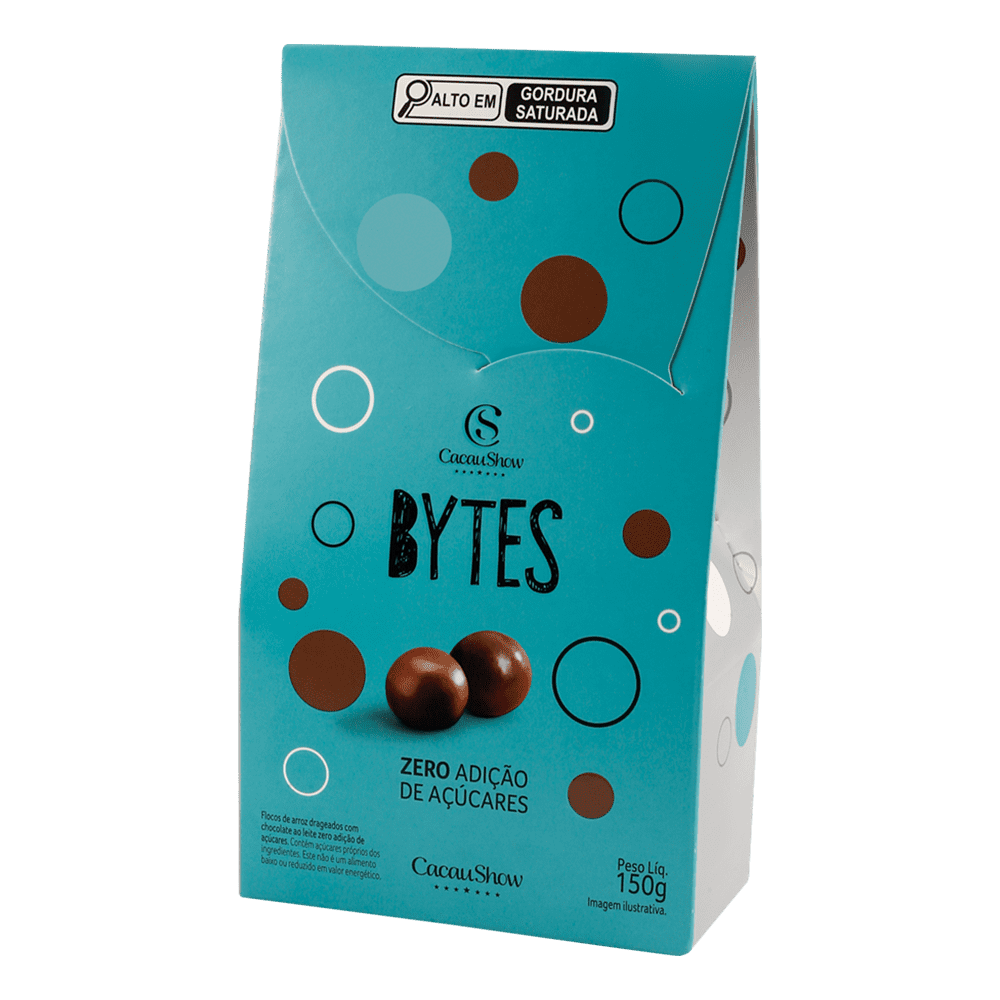 Drageado Bytes ao Leite Zero Adição de Açúcar 150g, , large. image number 0
