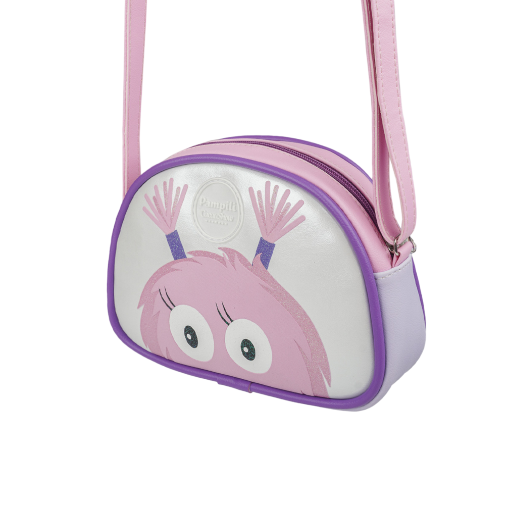 Bolsa Pampili Chomonstros Claudete Roxa e Rosa, , large. image number 0
