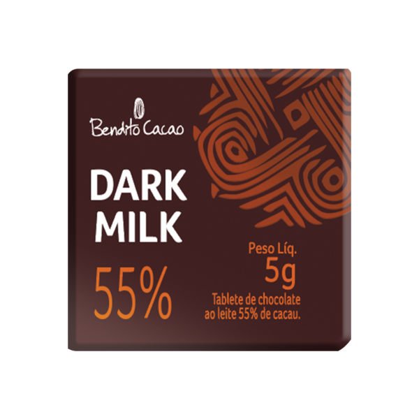Tablete Dark Milk de Chocolate 55% Cacau 5g