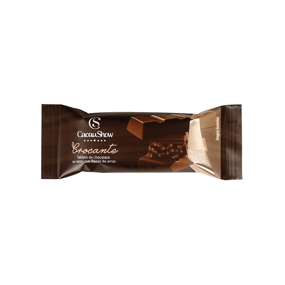 Tablete de Chocolate ao Leite Crocante 18g, , large. image number 0