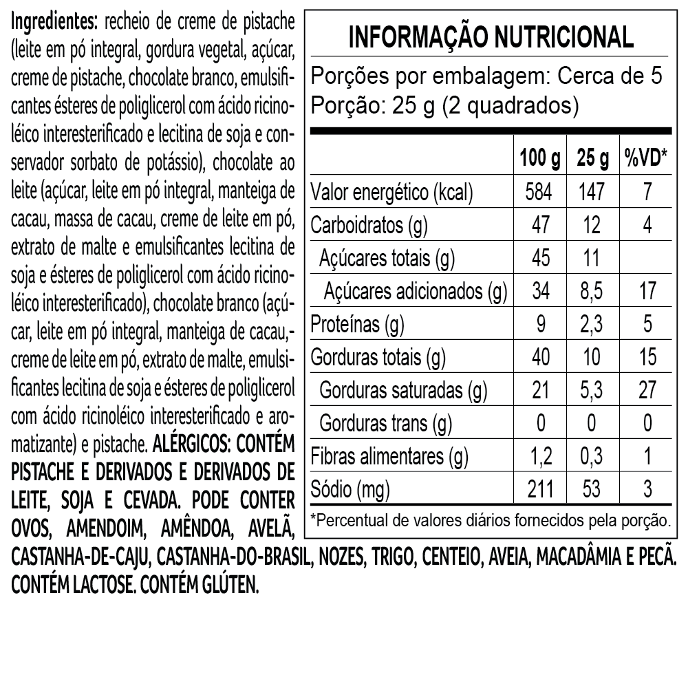 Tablete Dreams Pistache Recheado 130g, , large. image number 1