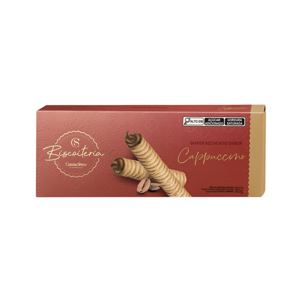 Wafer Biscoiteria Cappuccino 80g