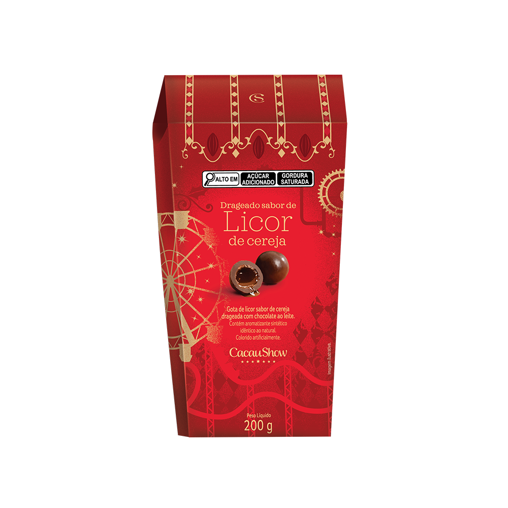 Drageados ao Leite com Licor de Cereja 200g, , large. image number 0