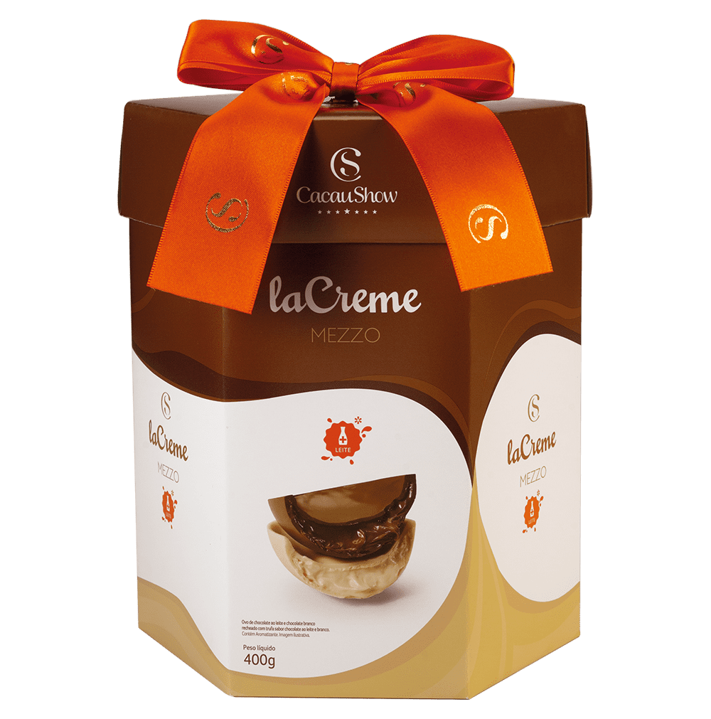 OVO RECHEADO LACREME MEZZO 400G | Loja Cacau Show