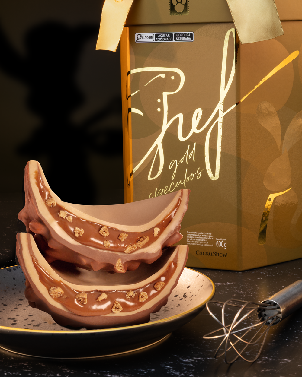 Ovo Recheado do Chef Gold Speculoos 600g, , large. image number 1