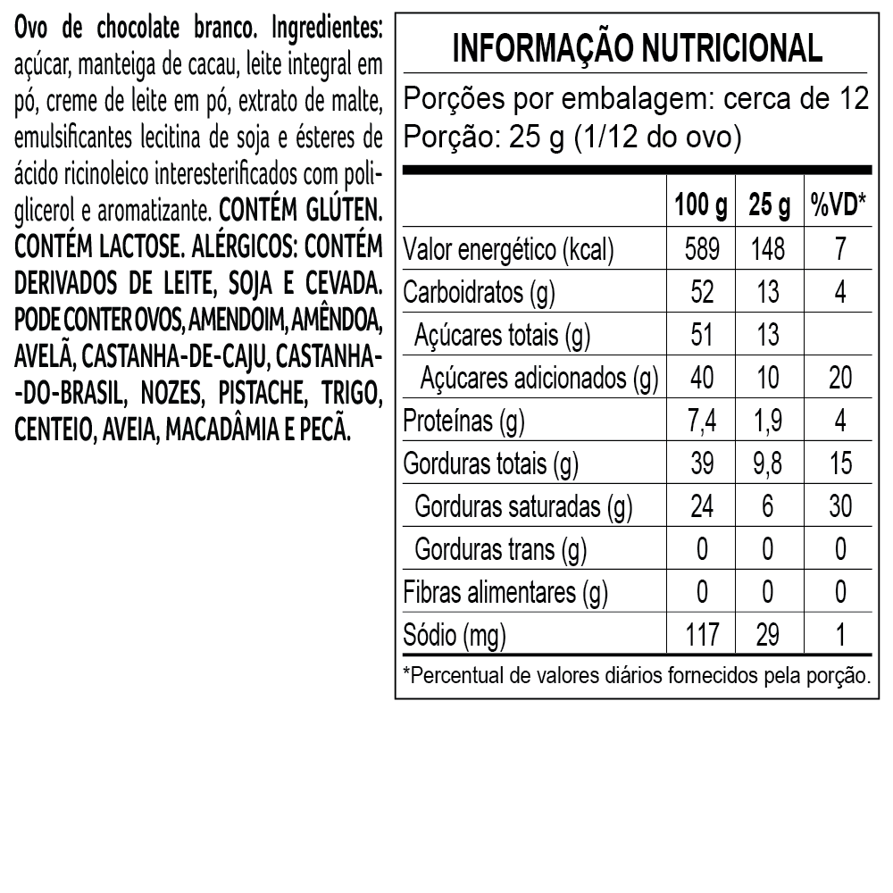 Ovo de Páscoa laCreme Branco 348g, , large. image number 2
